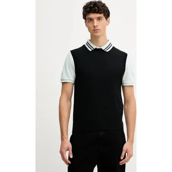 Dámská vesta Vlněná vesta United Colors of Benetton 11AHU105Z černá 99A, vel. XL