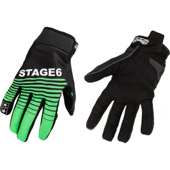 Moto rukavice Motocyklové rukavice Stage6 Street Pure zelená / černá M