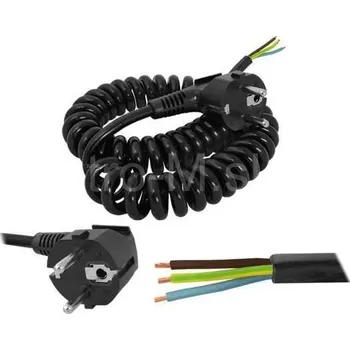 Napájecí kabel Kroucená flexo. 3x1 5m černá N255B