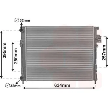 Chladič motoru Chladič vody pro motor VAN WEZEL 43012303