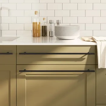 Nábytkové kování Nábytkové úchytky 10 ks černé 480 mm nerezová ocel - 8721012154018