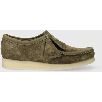 Dámské polobotky Semišové polobotky Clarks Originals Wallabee, 45, zelená, 81X