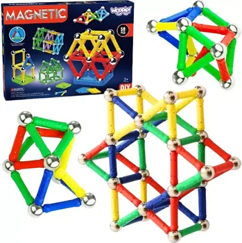 ostatní stavebnice Woopie magnetické stavební kostky 3D, 58 ks