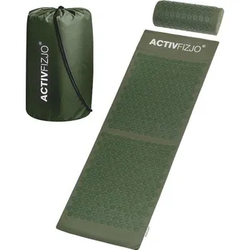 Akupresurní podložka 124 x 42 cm + polštářek, tmavě zelená