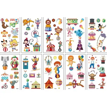 omalovánky Dětské cirkusové samolepky