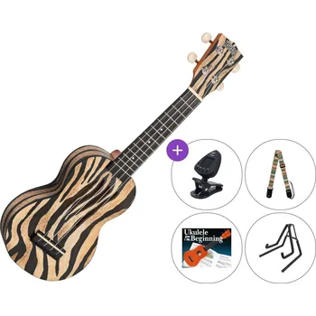 Strunný nástroj Mahalo MA1ZE Art II Series SET Zebra Sopránové ukulele