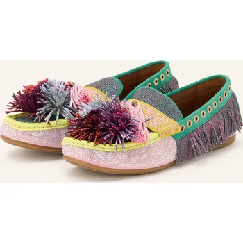 Dámské mokasíny Kurt Geiger Mokasyny S Ozdobnými Kameny, zelená / růžová / žlutá