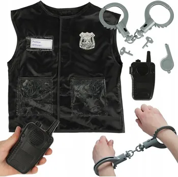Karnevalový kostým Karnevalový kostým, převlek policisty - sada pro děti 3-8 let