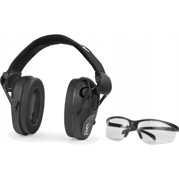 Chránič sluchu Aktivní chrániče sluchu RealHunter Active Pro s brýlemi - Černé