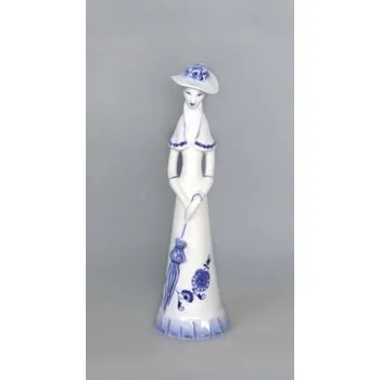 Jednorázové nádobí Cibulák Dáma s deštníkem 22204 Dux 31 cm cibulákový porcelán Dubí 2.jakost