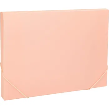 Archivační box Desky na spisy s gumou, box A4 pastel LUMA, růžový