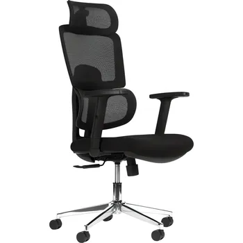 ModernHome 3213 Kancelářská ergonomická židle s opěrkou hlavy, černá