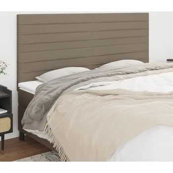 Čela postele 4 ks taupe 80 x 5 x 78/88 cm textil - 8720287243465