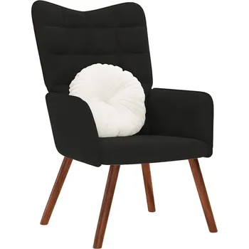 Křeslo Relaxační křeslo černé samet - 8721158362414