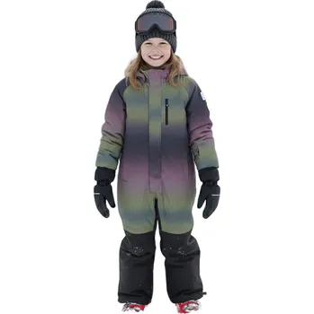 Snowboardové kalhoty Dívčí zimní overal COLOR KIDS-Coverall - AOP-4213-Bonbon Růžová 128