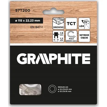 Pilový kotouč Kotouč pilový vidiový 115 x 22.23 mm 24 zubů na dřevo a MDF GRAPHITE