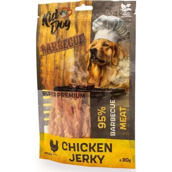 Pamlsek pro psa KIDDOG SUPER PREMIUM kuřecí prsa Barbecue kroucené proužky 80 g