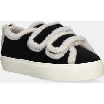 Pánské tenisky Semišové tenisky Inuikii Shearling Low Velcro, 37, černá, 99X