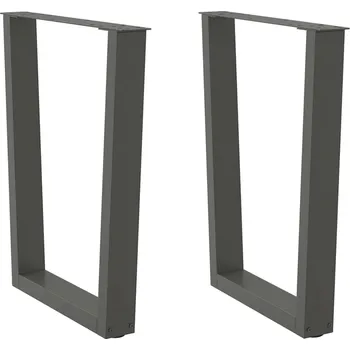 Jídelní stůl Nohy k jídelnímu stolu ve tvaru V, 2 ks, antracitové, 70 x (72-73,3) cm, ocel - 8721102958113