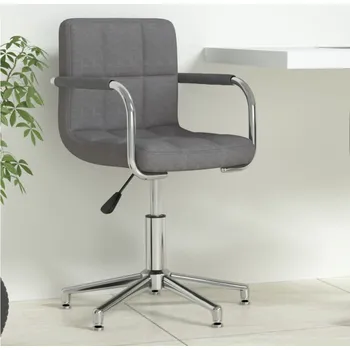 Otočná kancelářská židle tmavě šedá textil - 8720286531105