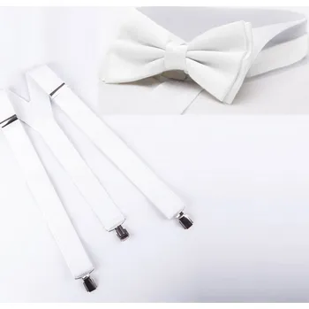 Kšandy Souprava kšandy a motýlek bílá Assante 511, Velikost Uni