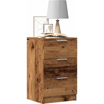 Noční stolek Noční stolek old wood 40 x 36 x 65 cm kompozitní dřevo - 8721158442413