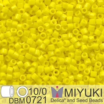 Korálek Korálky Miyuki Delica 10/0. Barva Op Yellow DBM0721. Balení 5g.