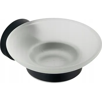 Mýdlenka nástěnná Aqualine černá sklo