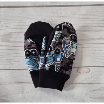 Rukavice Yháček Softshellové rukavice s beránkem, Stavební stroje Velikost:: M