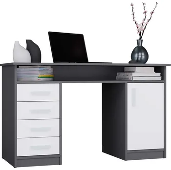 Psací stůl ADA 125 cm antracit/bílý