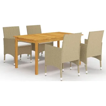 Zahradní sestava 5dílný zahradní jídelní set béžový - 8720286338094