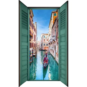 Obraz Dekorativní samolepka na dveře nebo skříň 3D efekt 75x130 cm Malebný kanál