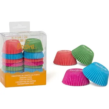 Decora, Itálie Košíčky na muffiny mini 200ks 32x22mm pastelové - Decora /O--0339916