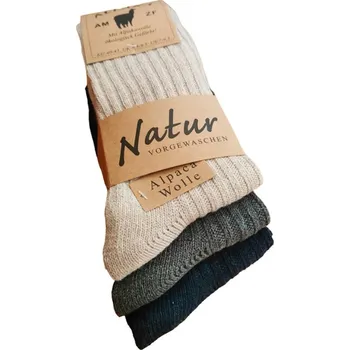 Dámské ponožky OV Pánské ponožky z vlny alpaky, 3 páry Barva: barvy C, Velikost: 40-43