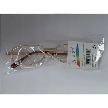 Brýle na čtení +1, zlato-hnědé obroučky.