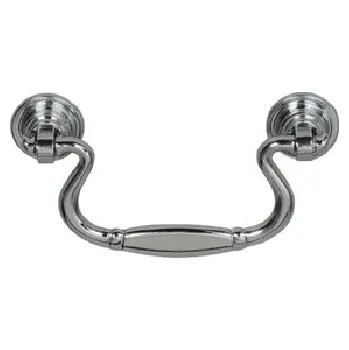 Nábytkové kování 12053 - Rustikální úchytka 80mm chrom lesk (12053 - Rustikální úchytka 80mm chrom lesk )