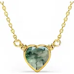 Olivie Stříbrný náhrdelník MECHOVÝ ACHÁT GOLD 9548 Ag 925; ≤2,5 g.