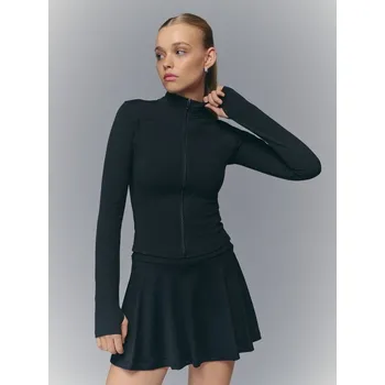 Dámské tričko Mikina na zip se stojáčkem - S - House - černá - 696IO-99X