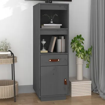 Organizace kuchyně Skříň highboard šedá 34x40x108,5 cm masivní borové dřevo - 8720287205470