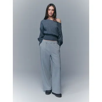 Dámské kalhoty Kalhoty s širokými nohavicemi - XL - House - světle šedá - 712JL-09M