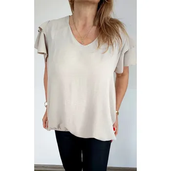 Dámská halenka Made in Italy Dámská halenka ALESSIA UNI, barva béžová