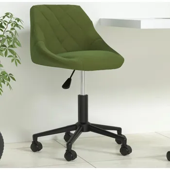 Otočná kancelářská židle světle zelená samet - 8720286538661