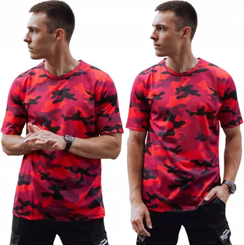 Pánské tričko PÁNSKÉ TRIČKO ČERVENÁ MASKÁČOVÁ RX5591 - M