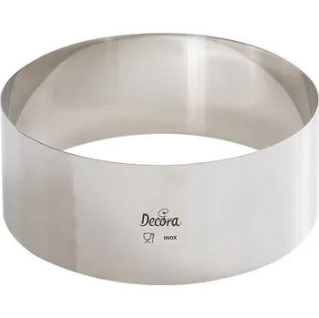 Dortový ráfek nerezový kulatý 18x6cm - Decora | Cukrářské potřeby