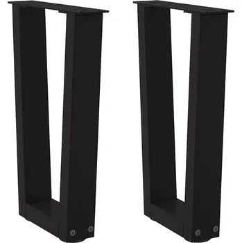 Konferenční stolek Nohy konferenčního stolku ve tvaru V, 2 ks, černé, 38 x (42-43,3) cm, ocel - 8721102957895