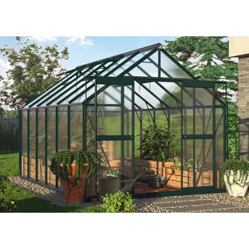 Skleník Cultivo Zahradní skleník z polykarbonátu Slide-In NEW 244x370cm tmavě zelená