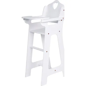 Výuková hračka small foot Dřevěná židlička pro panenky bílá velká - poškozený obal