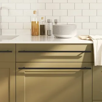 Nábytkové kování Nábytkové úchytky 5 ks černé 480 mm nerezová ocel - 8721012192157