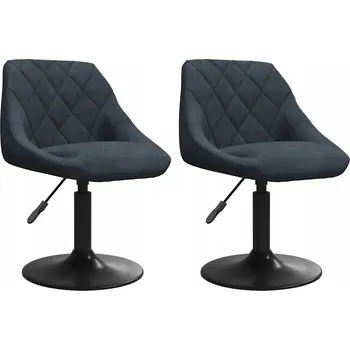 Jídelní židle Moderní otočné jídelní židle tmavě šedé 46 x 44 x (62,5-77,5) cm