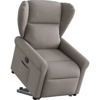 Křeslo Elektrické zvedací polohovací křeslo taupe textil - 8721102963834